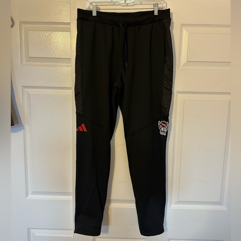 NC State Black Adidas Sweatpants (Jogger Bottom)